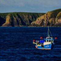 Small-scale fishing boat in Scotland